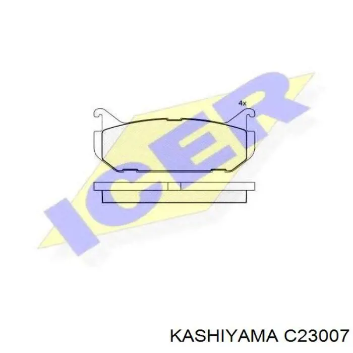 C23007 Kashiyama колодки тормозные задние дисковые