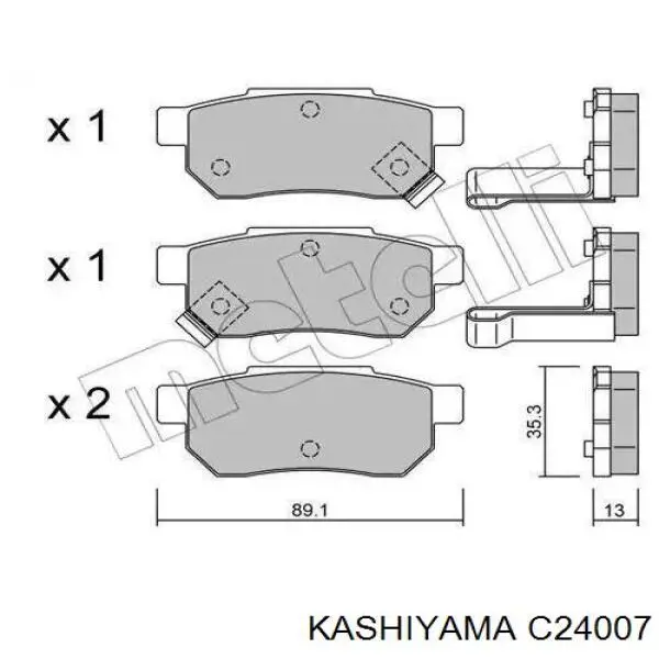 C24007 Kashiyama Колодки тормозные дисковые комплект