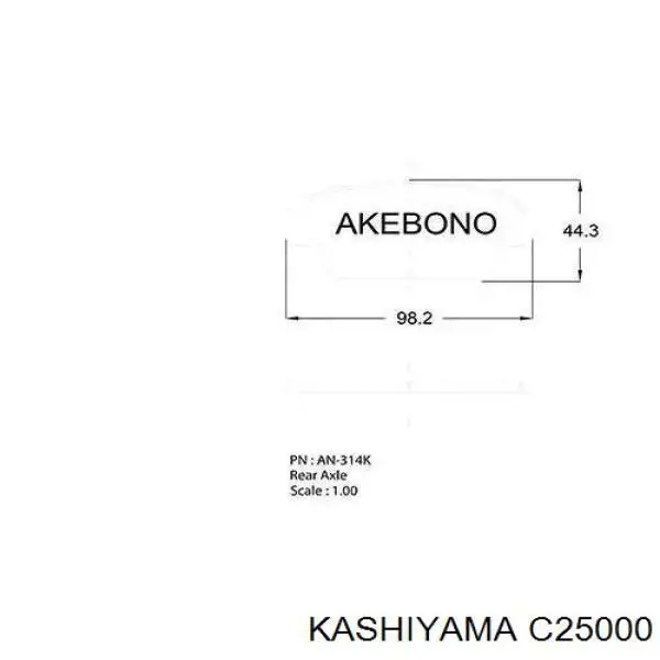 Колодки гальмові задні, дискові C25000 Kashiyama