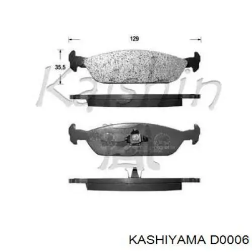 Задние тормозные колодки D0006 Kashiyama