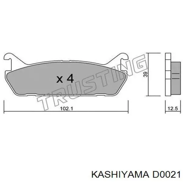 Колодки дисковые  Kashiyama D0021 цена, от 13.18 USD