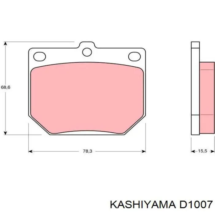 Передние тормозные колодки D1007 Kashiyama