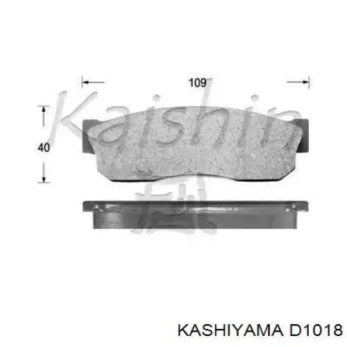 d1018 Kashiyama колодки тормозные передние дисковые