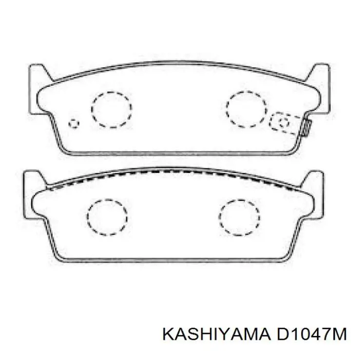 D1047M Kashiyama колодки тормозные задние дисковые