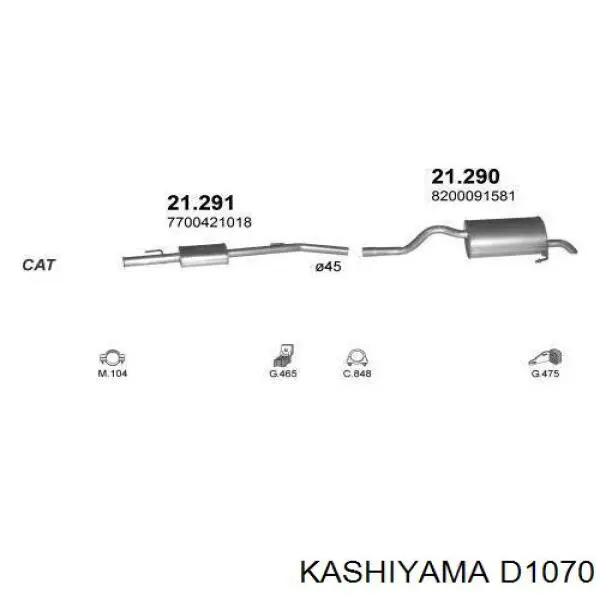 Купить D1070 Kashiyama Колодки тормозные