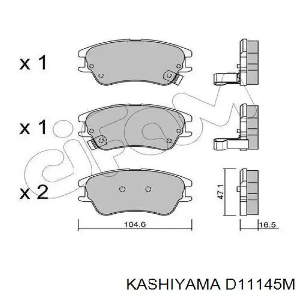 D11145M Kashiyama колодки тормозные передние дисковые