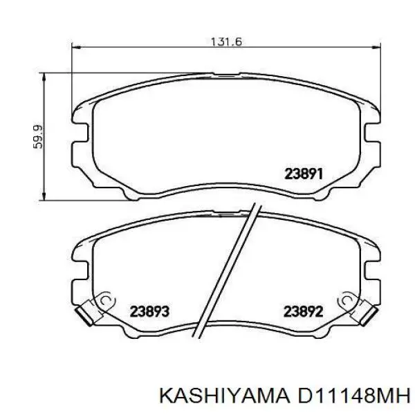 Купить D11148MH Kashiyama Колодки тормозные