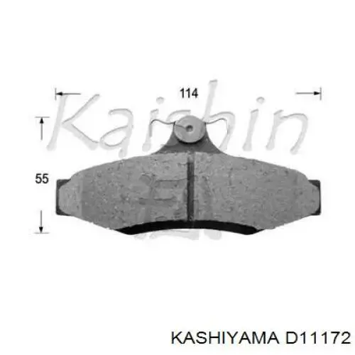 D11172 Kashiyama колодки тормозные задние дисковые