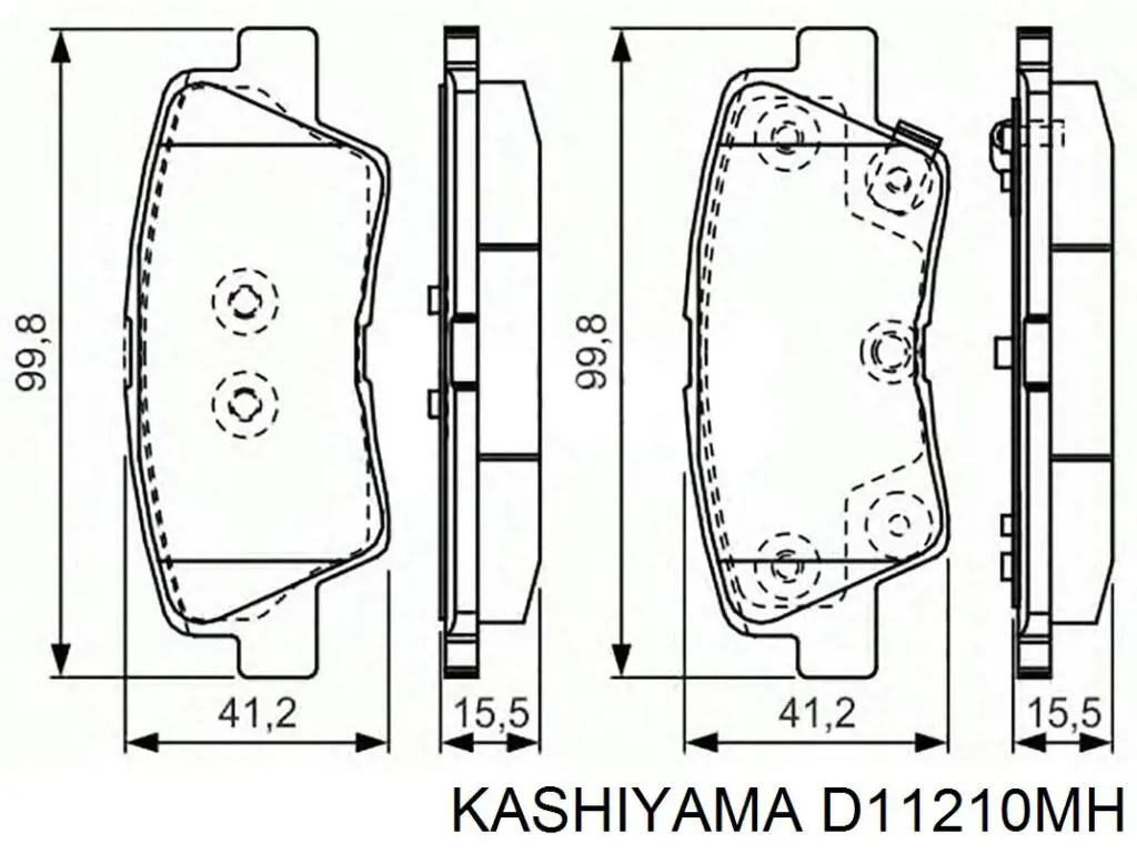 D11210MH Kashiyama колодки тормозные задние дисковые
