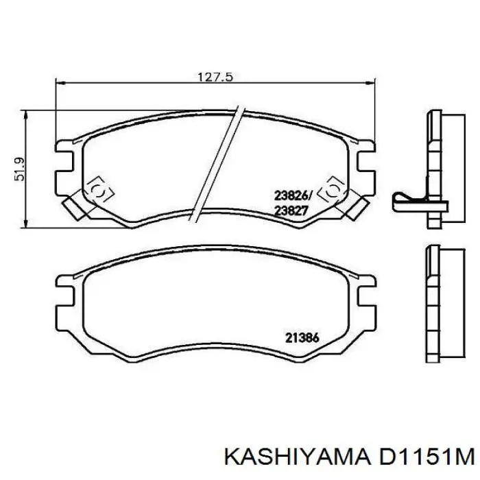 Передние тормозные колодки D1151M Kashiyama