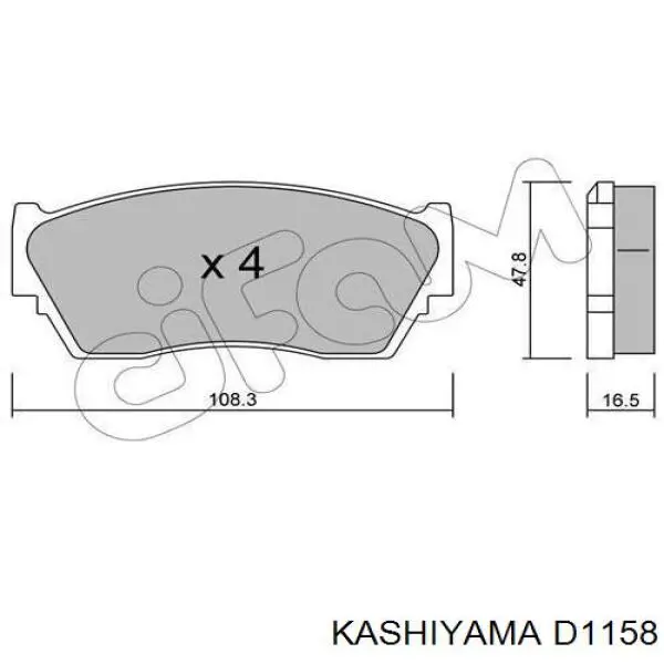 Колодки Kashiyama D1158 цена, от 15.19 USD