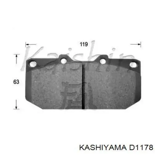 D1178 Kashiyama передние тормозные колодки