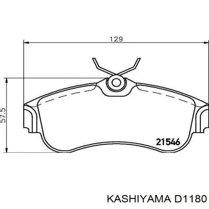 Передние тормозные колодки D1180 Kashiyama