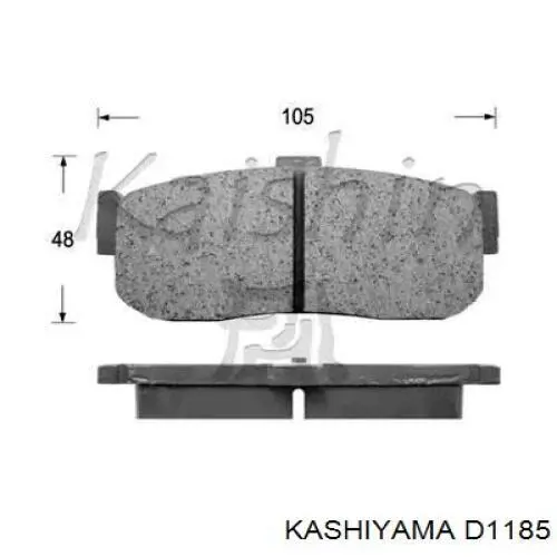 D1185 Kashiyama колодки тормозные задние дисковые
