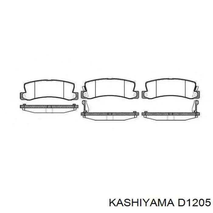 Задние тормозные колодки D1205 Kashiyama