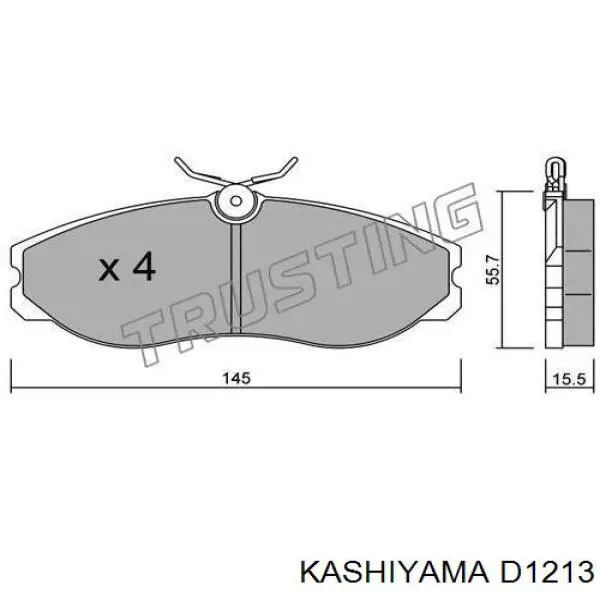 D1213 Kashiyama Колодки передние