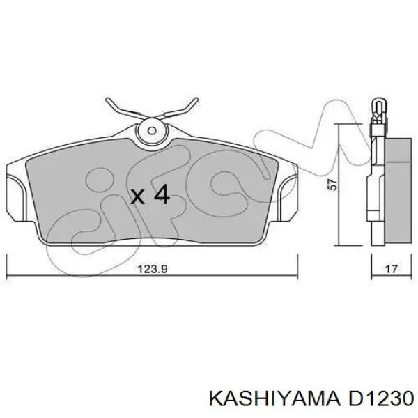 Колодки Kashiyama D1230 цена, от 19.72 USD