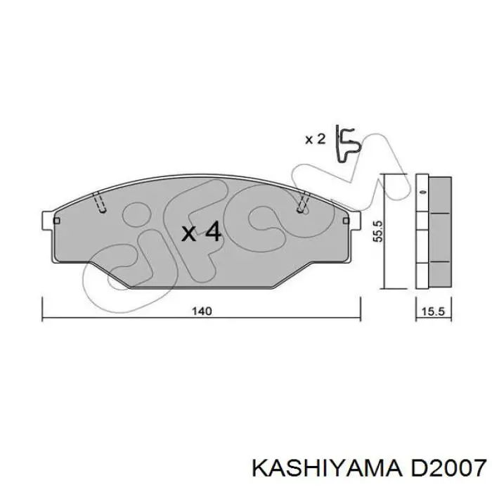 Передние тормозные колодки D2007 Kashiyama