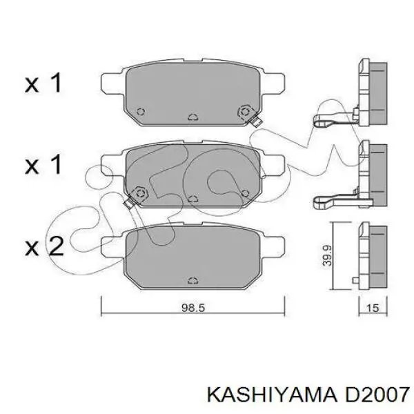 Передние тормозные колодки D2007 Kashiyama