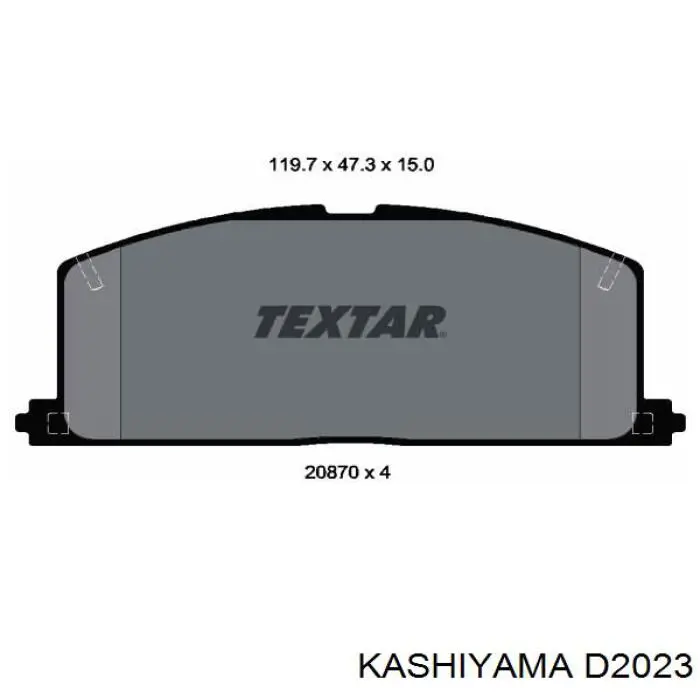 Колодки передні D2023 Kashiyama