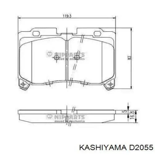 Купить D2055 Kashiyama Колодки тормозные