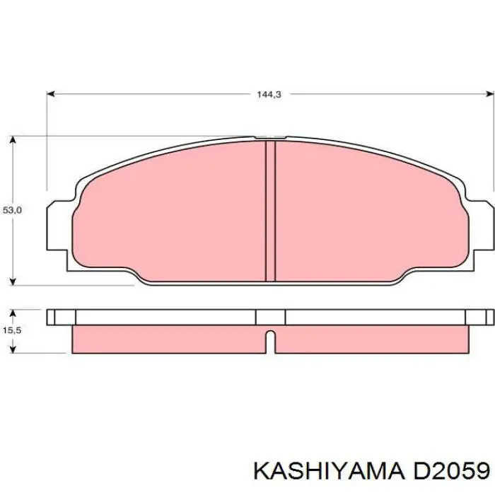 Передние тормозные колодки D2059 Kashiyama