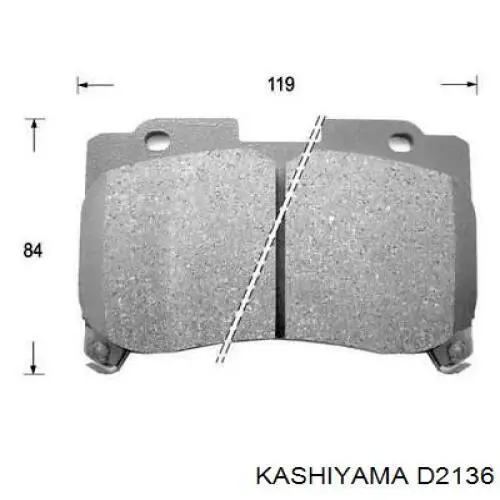 Передние тормозные колодки D2136 Kashiyama