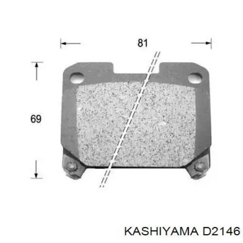 Задние тормозные колодки D2146 Kashiyama