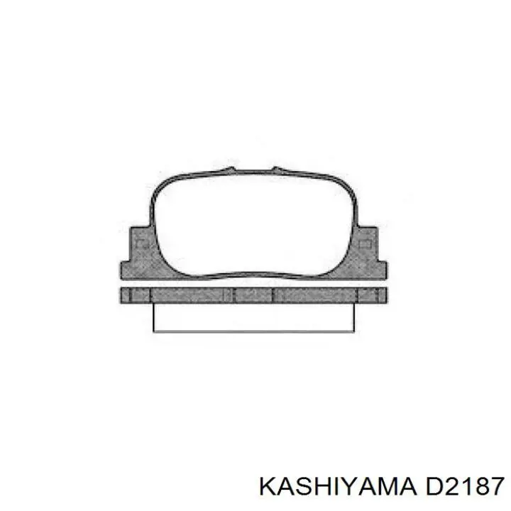 D2187 Kashiyama колодки тормозные задние дисковые