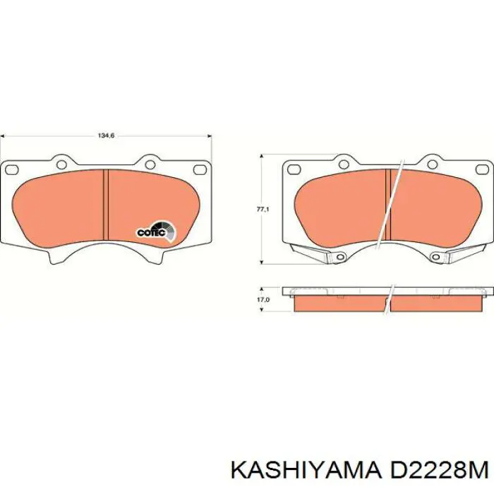 Купить D2228M Kashiyama Колодки тормозные