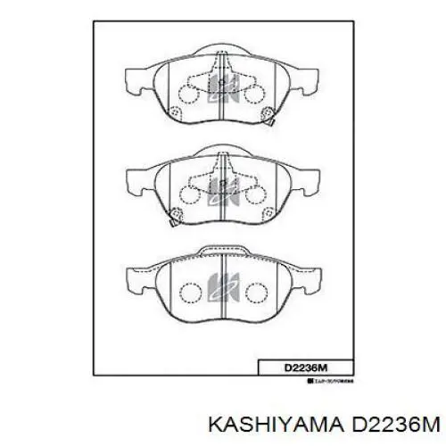 D2236M Kashiyama колодки тормозные передние дисковые