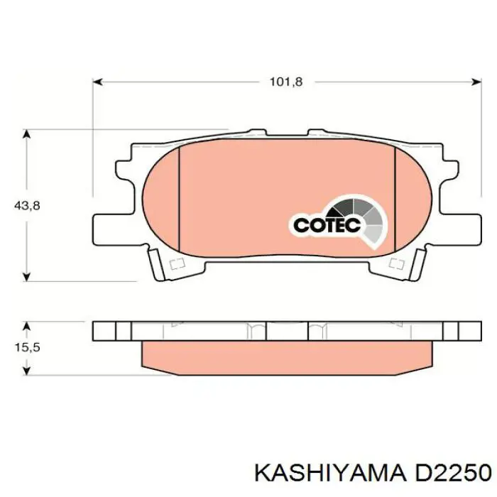 Колодки дисковые  Kashiyama D2250 цена, от 18.57 USD