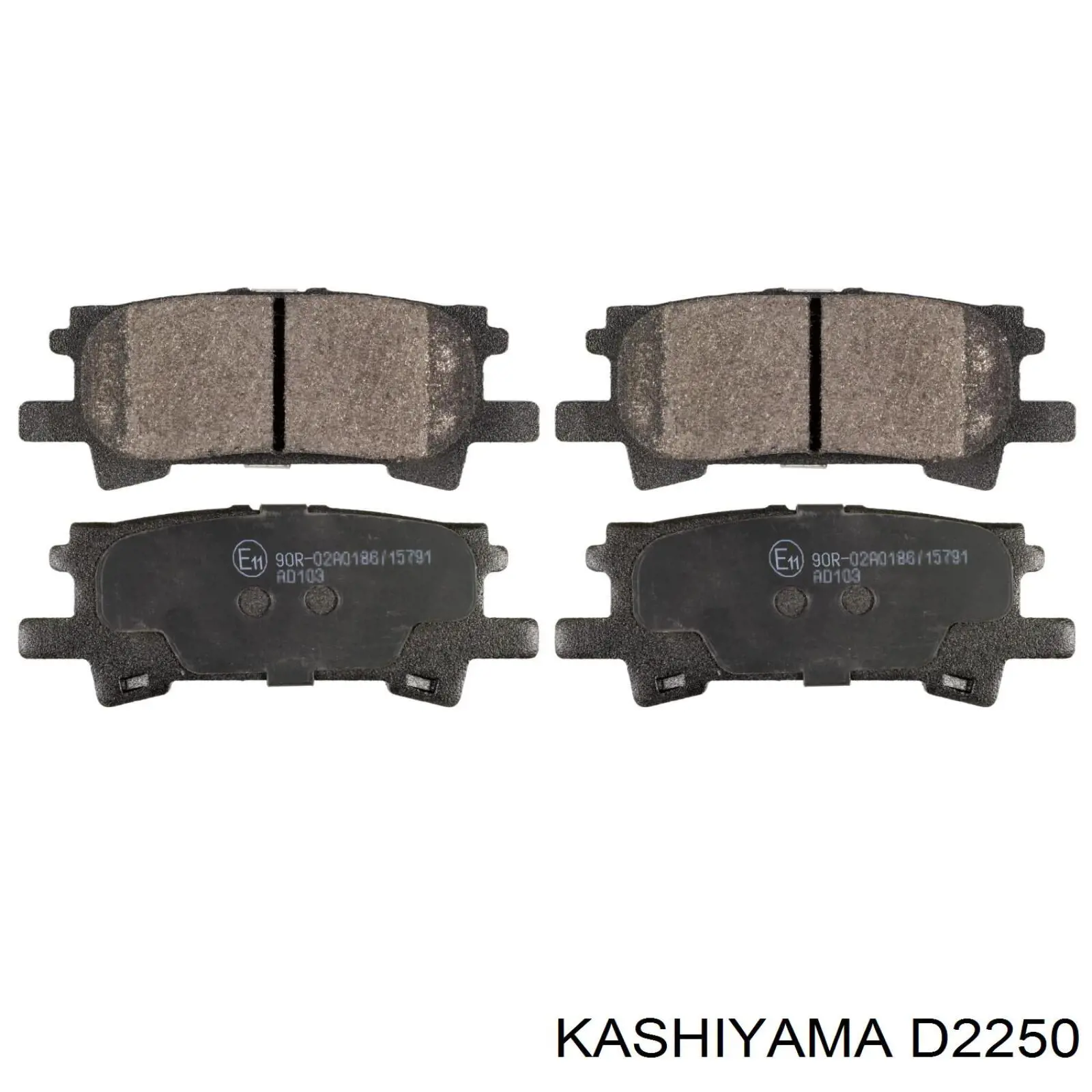 Купить D2250 Kashiyama Колодки тормозные задние, дисковые