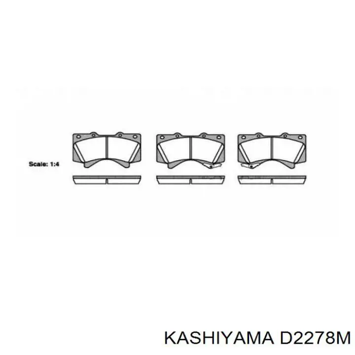 Купить D2278M Kashiyama Колодки тормозные