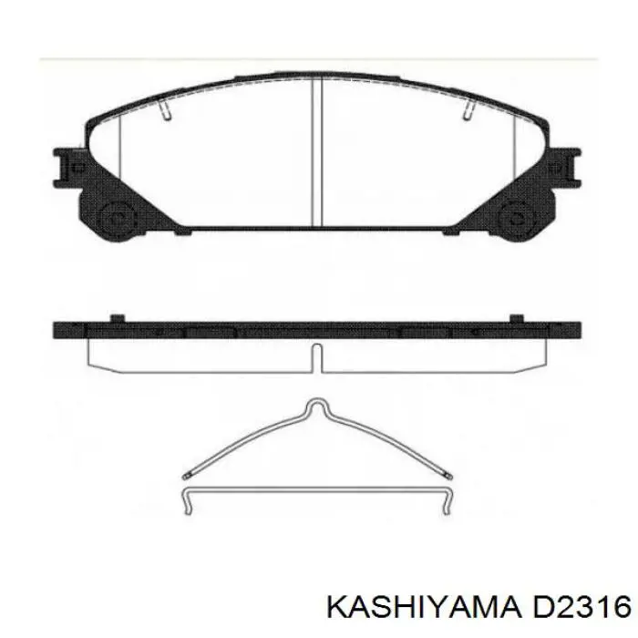 D2316 Kashiyama колодки тормозные передние дисковые