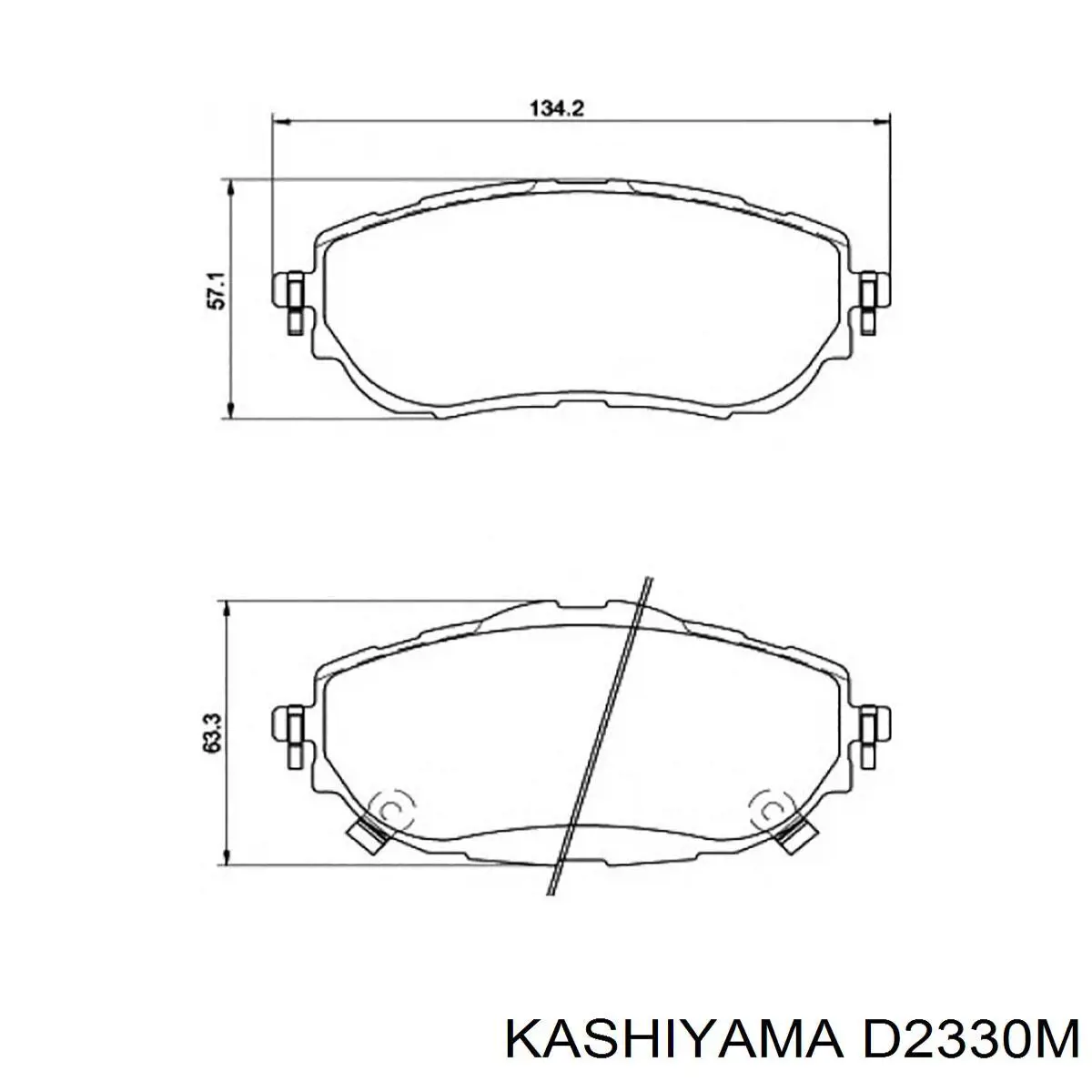D2330M Kashiyama колодки тормозные передние дисковые
