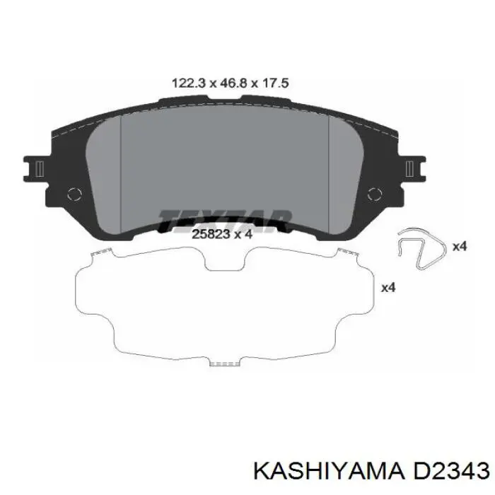 Купить D2343 Kashiyama Колодки тормозные