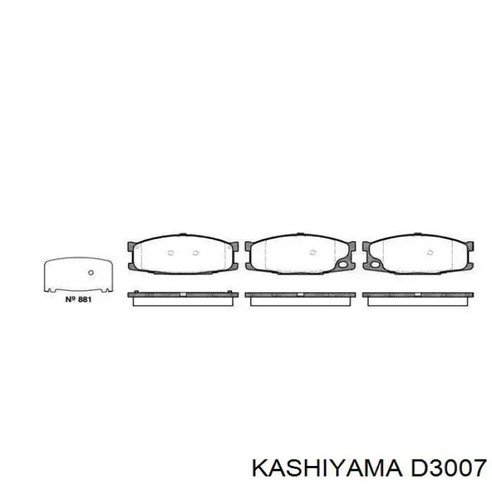 D3007 Kashiyama передние тормозные колодки
