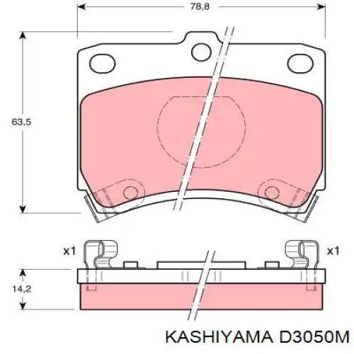 D3050M Kashiyama Колодки передние