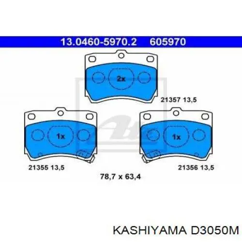 Колодки Kashiyama D3050M цена, от 12.76 USD