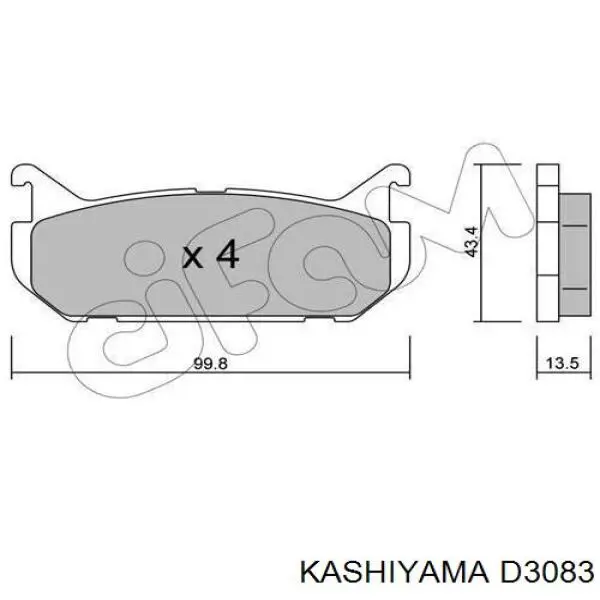 Колодки дисковые  Kashiyama D3083 цена, от 10.57 USD