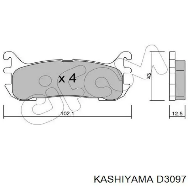 Задние тормозные колодки D3097 Kashiyama