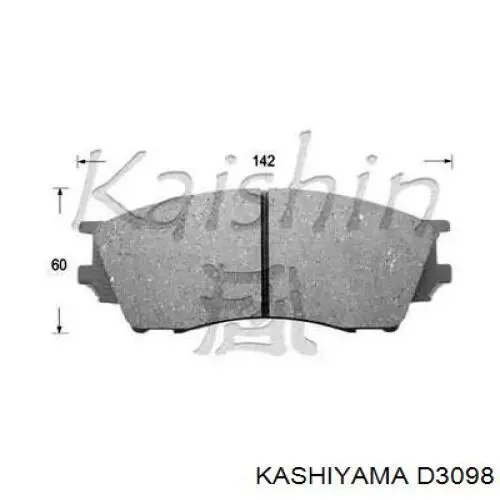 Передние тормозные колодки D3098 Kashiyama