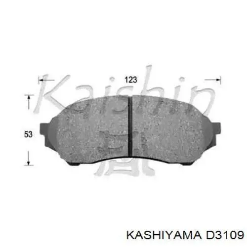 Передние тормозные колодки D3109 Kashiyama
