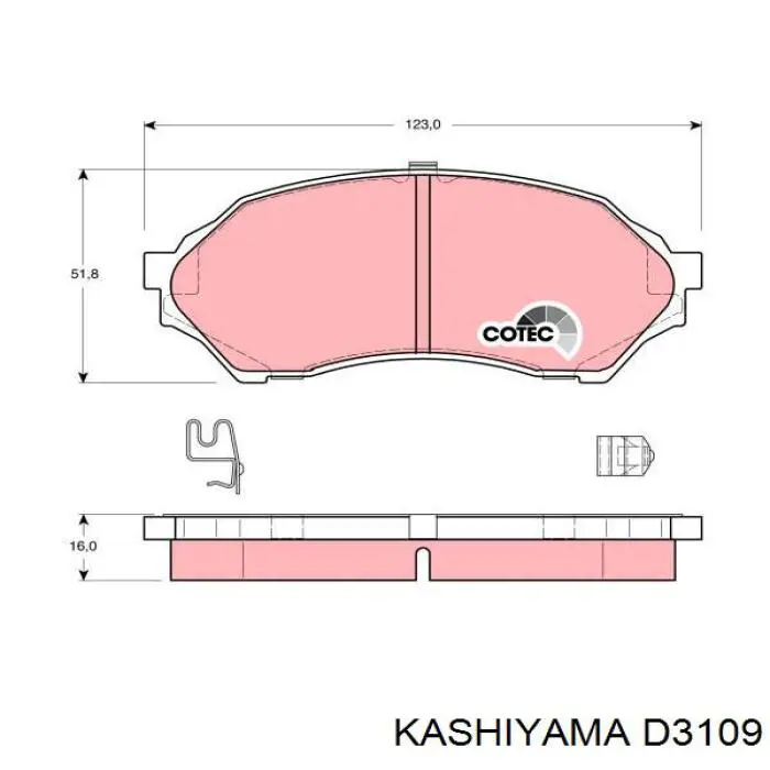 Купить D3109 Kashiyama Колодки тормозные