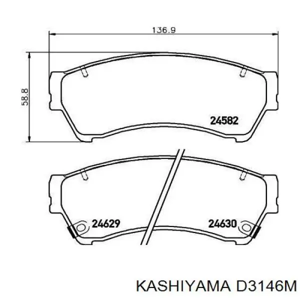 D3146M Kashiyama Колодки передние