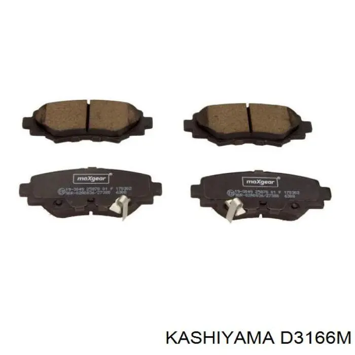 D3166M Kashiyama колодки тормозные задние дисковые