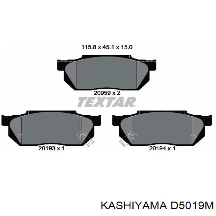 Колодки Kashiyama D5019M цена, от 13.55 USD