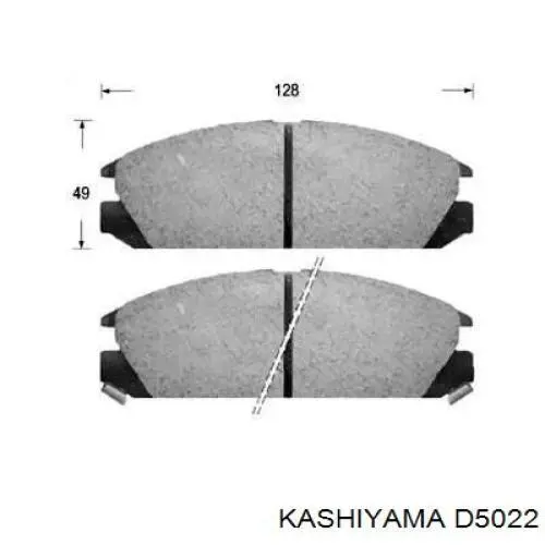 D5022 Kashiyama колодки тормозные передние дисковые