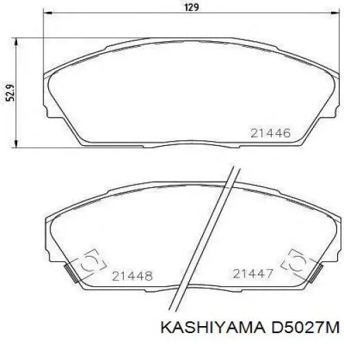 D5027M Kashiyama колодки тормозные передние дисковые